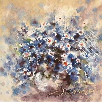 Textured Flowers oil painting